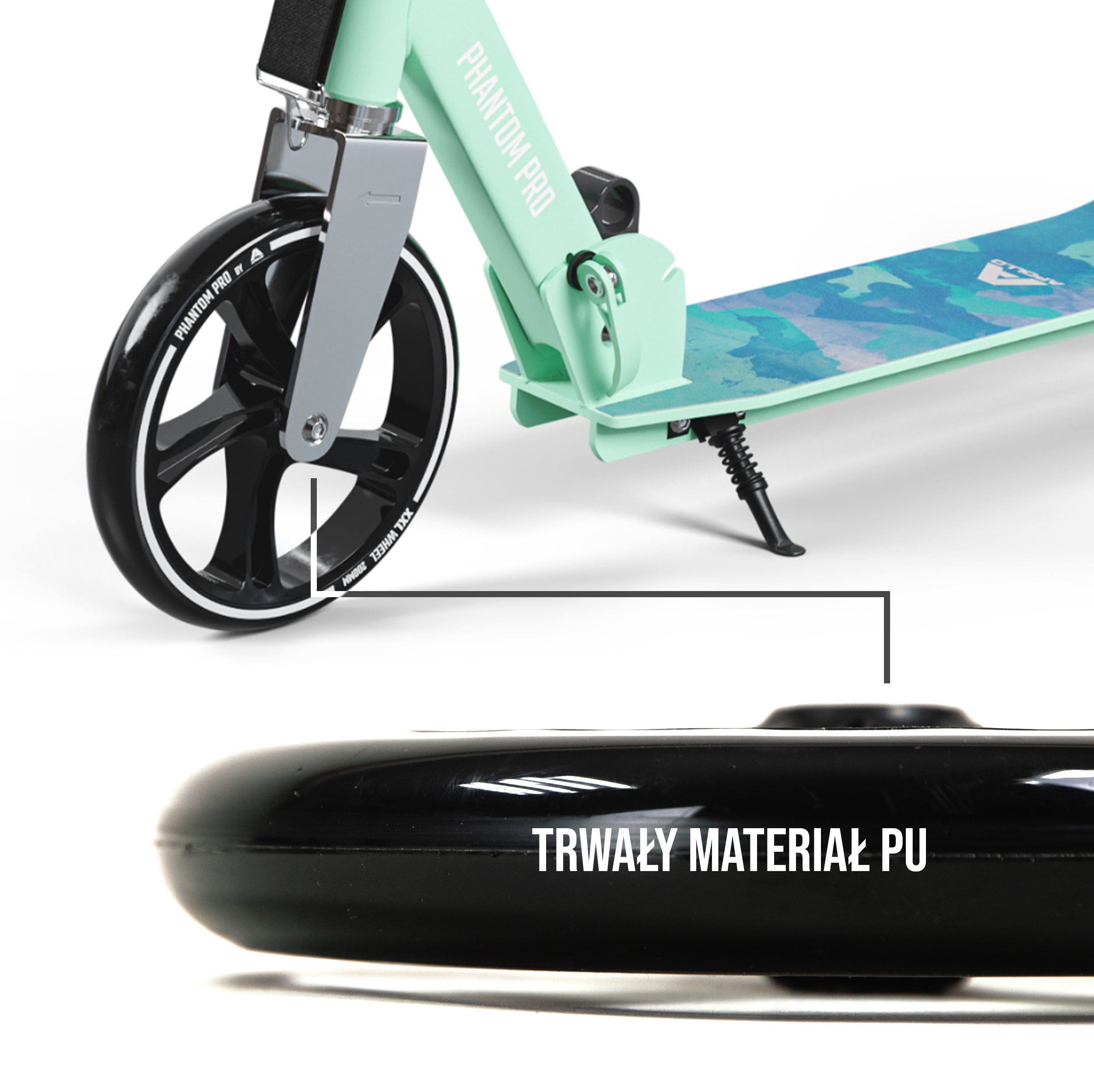 Apollo - 200 mm zestaw zapasowych kół do City Scooter - Phantom / Spectre - Czarny