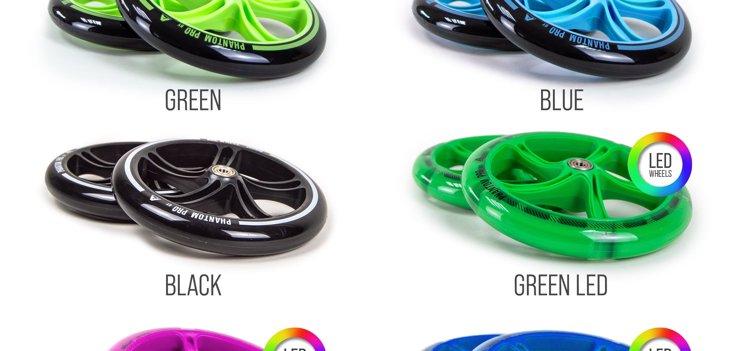 Apollo - 200 mm zestaw zapasowych kół do City Scooter - Phantom / Spectre -