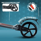 Apollo - Składana i regulowana hulajnoga miejska „Spectre” - Luksusowy Cityroller z podwójnym zawieszeniem - Szary Czerwony