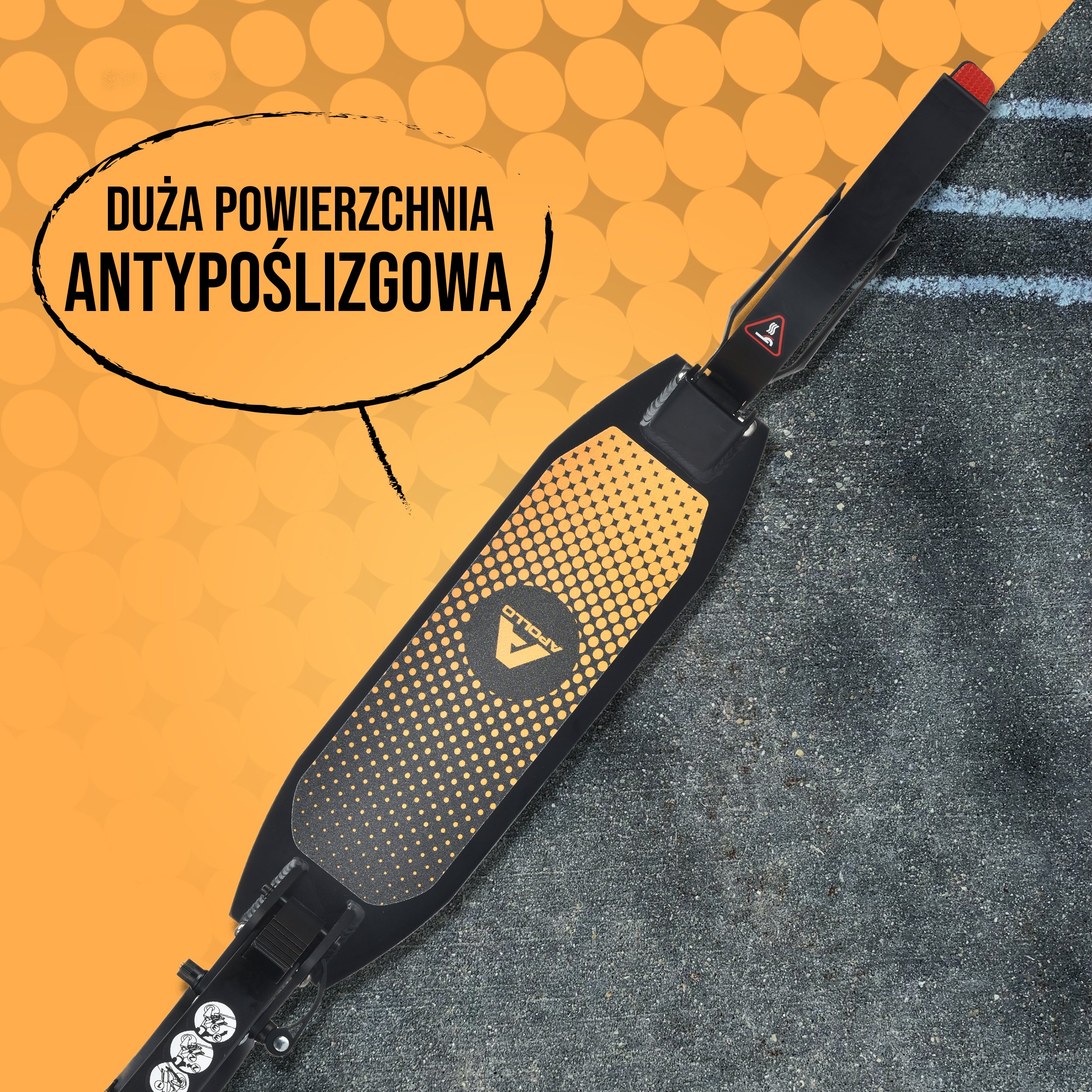 Apollo - Składana i regulowana hulajnoga miejska „Spectre” - Luksusowy Cityroller z podwójnym zawieszeniem - Czarny Złoty