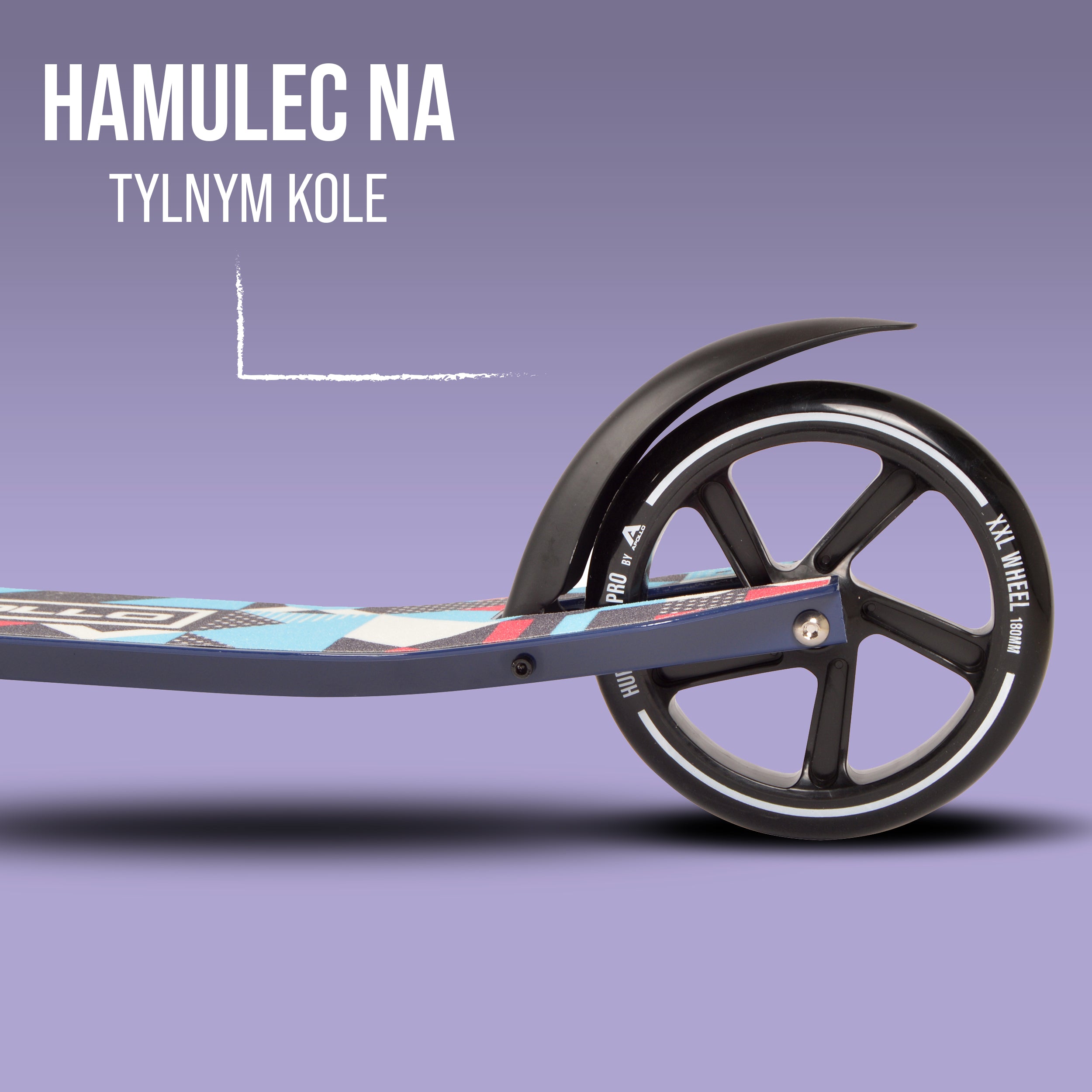 Apollo - Hulajnoga miejska Apollo „Hurricane” z amortyzacją - Niebieski Wielokolorowy