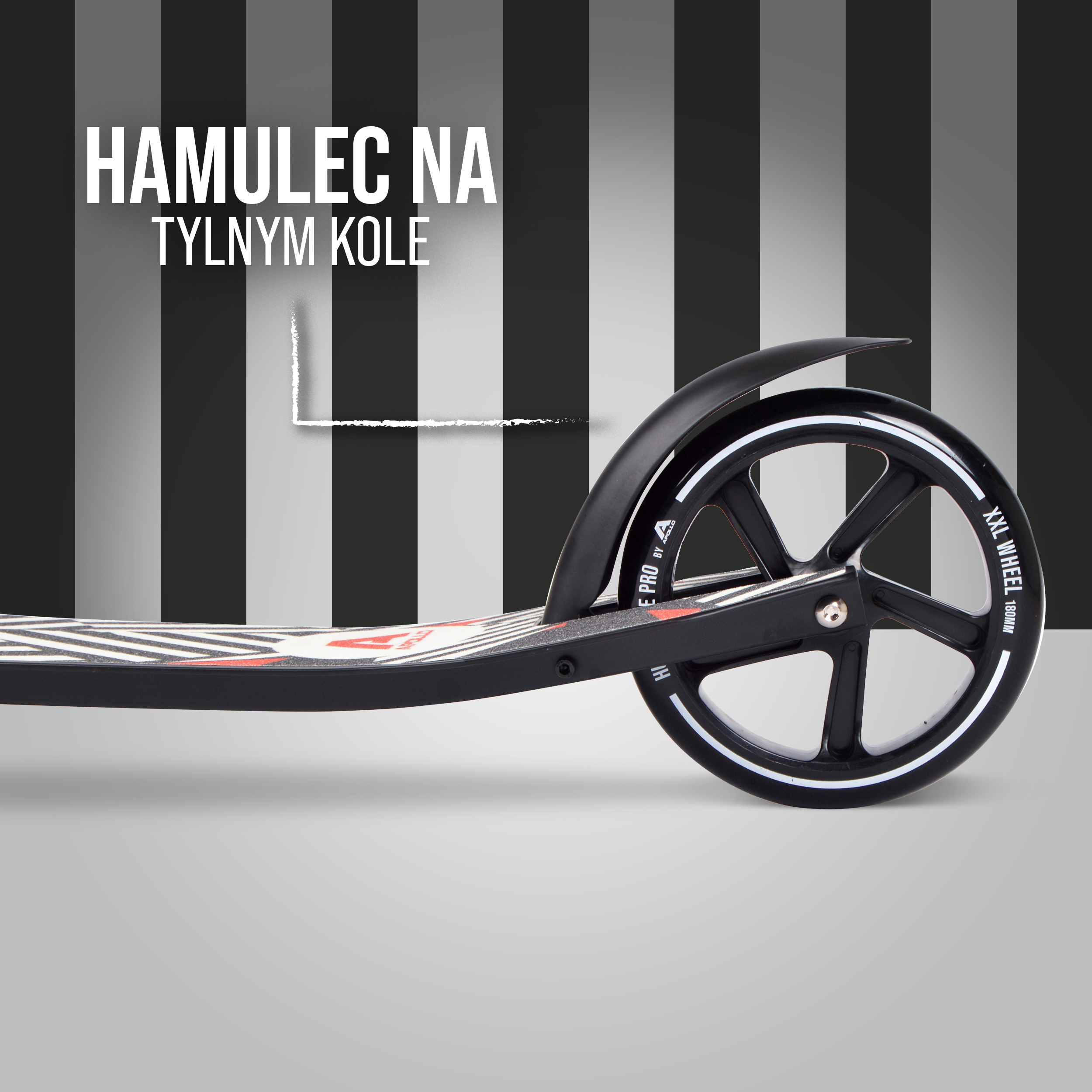 Apollo - Hulajnoga miejska Apollo „Hurricane” z amortyzacją - Czarny Srebrny