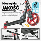 Apollo - Hulajnoga miejska z amortyzacją „Skyracer” składana, z regulowaną wysokością kierownicy koła 145mm - Pomarańczowy