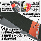Apollo - Hulajnoga miejska z amortyzacją „Skyracer” składana, z regulowaną wysokością kierownicy koła 145mm - Pomarańczowy