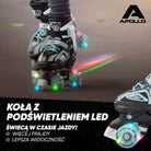 Apollo - Super Quad regulowane wrotki dla dzieci - turkus - L (39-42)