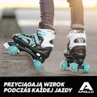 Apollo - Super Quad regulowane wrotki dla dzieci - turkus - L (39-42)