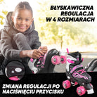 Apollo - Super Quad regulowane wrotki dla dzieci - różowy - L (39-42)