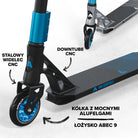 Apollo - High-end hulajnoga stunt "Genesis Pro X" z łożyskami ABEC 9 - Czarny Niebieski