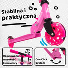 Apollo - Hulajnoga miejska„Moonracer” LED dla dzieci z amortyzacją - Stars