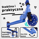 Apollo - Hulajnoga miejska„Moonracer” LED dla dzieci z amortyzacją - Niebieski