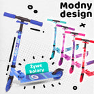 Apollo - Hulajnoga miejska„Moonracer” LED dla dzieci z amortyzacją - Niebieski