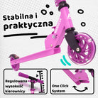 Apollo - Hulajnoga miejska„Moonracer” LED dla dzieci z amortyzacją - Fioletowy