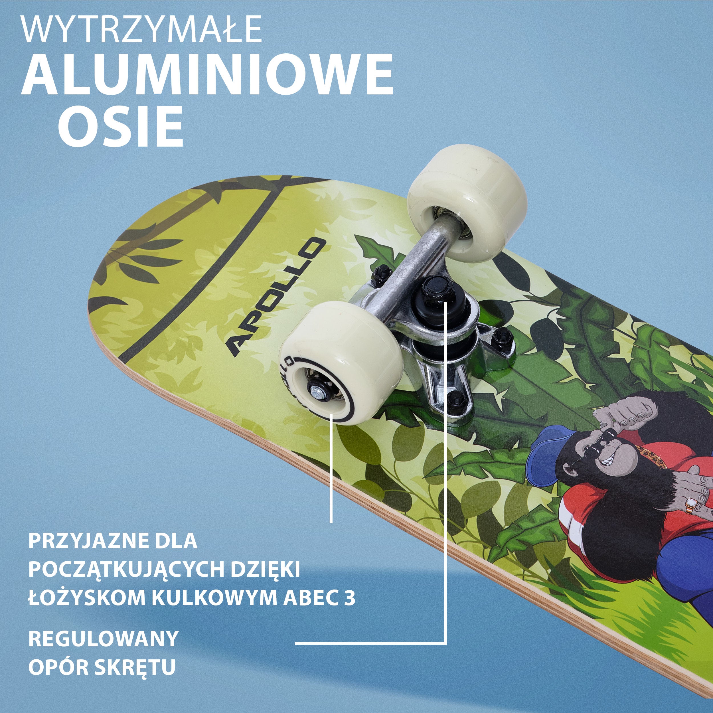 Apollo - Dziecięca deskorolka - "Gorilla Tom" - 61 cm - Gorilla Tom