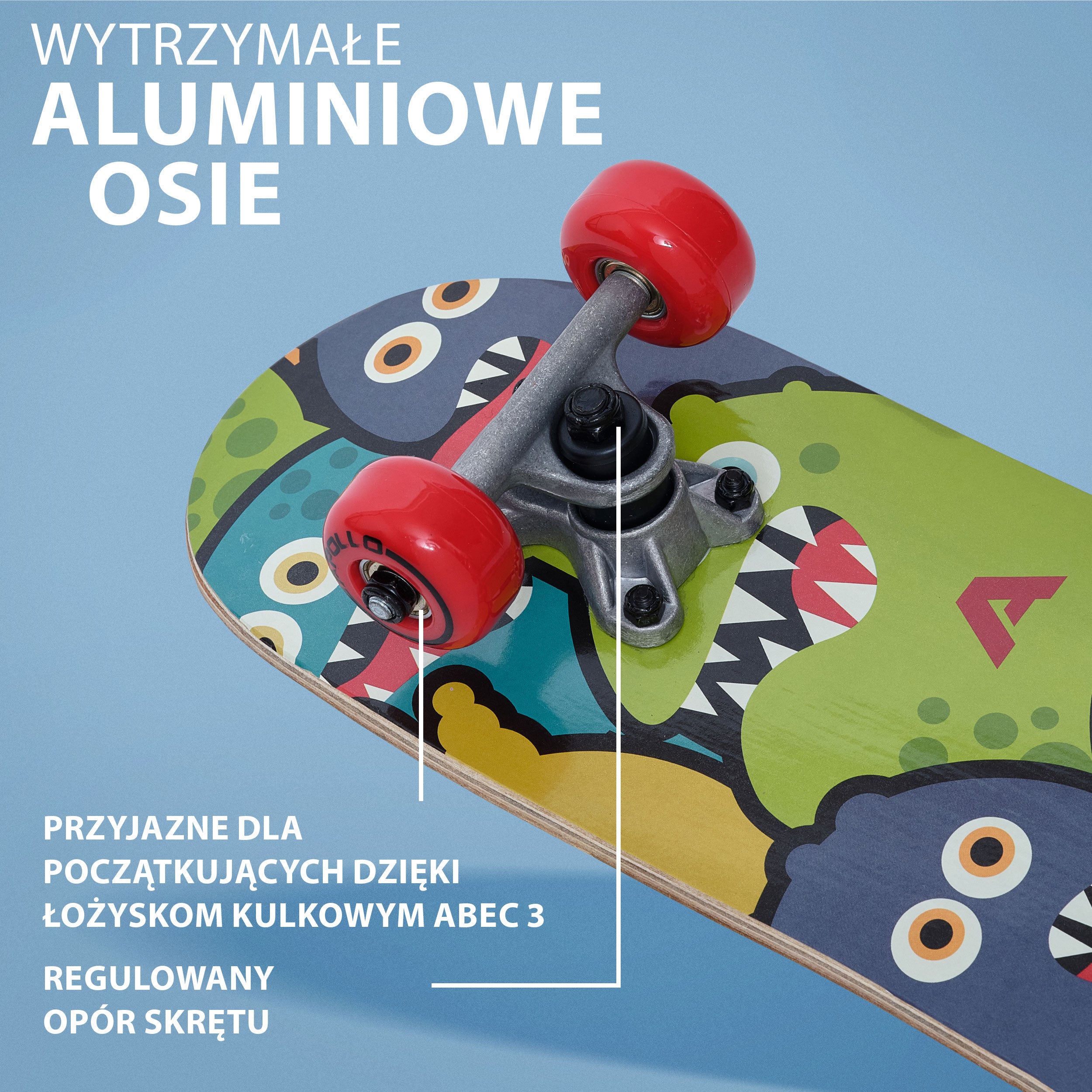 Apollo - Dziecięca deskorolka - "Monsterskate" - 51 cm - Monsterskate