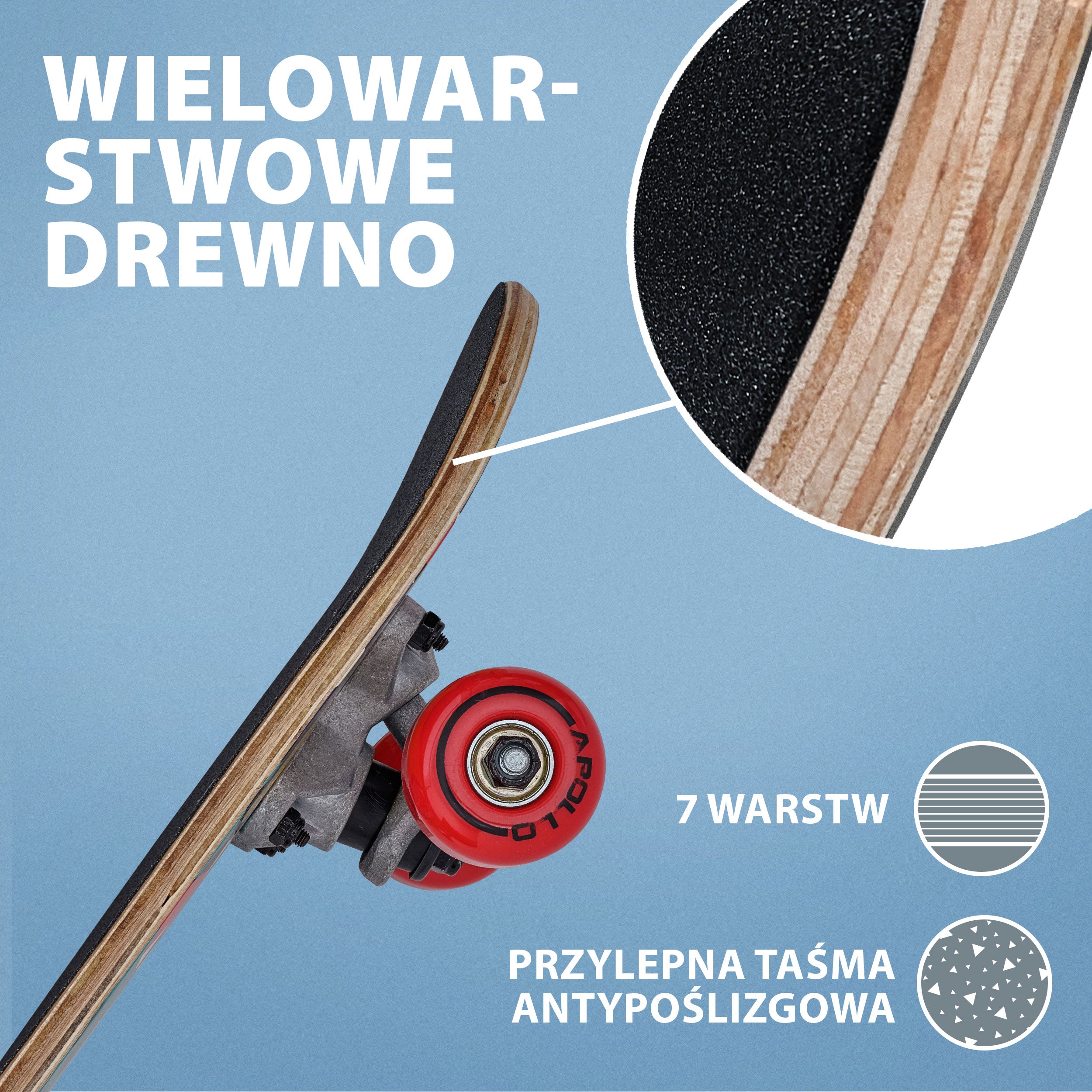 Apollo - Dziecięca deskorolka - "Monsterskate" - 51 cm - Monsterskate