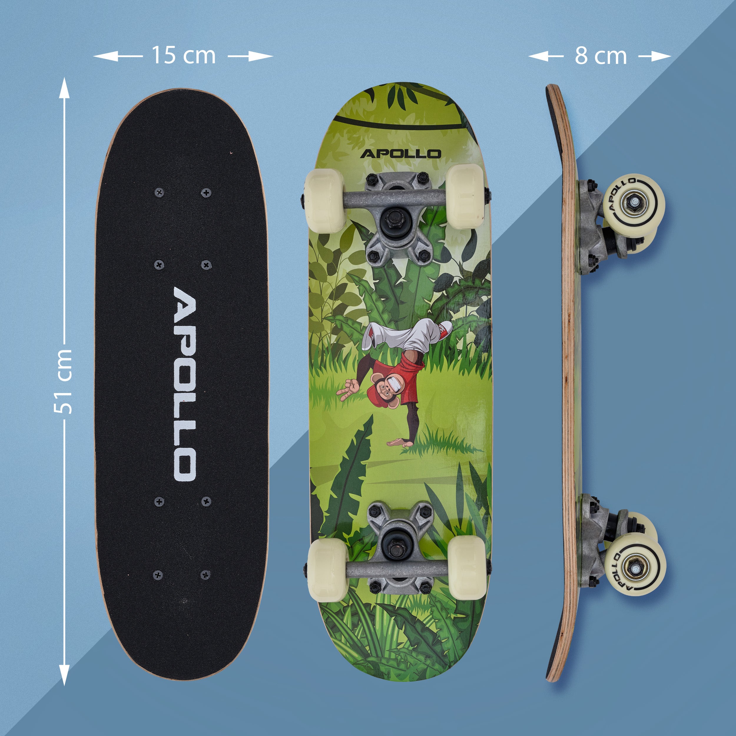 Apollo - Dziecięca deskorolka - "Monkey Man" - 51 cm - Monkey Man