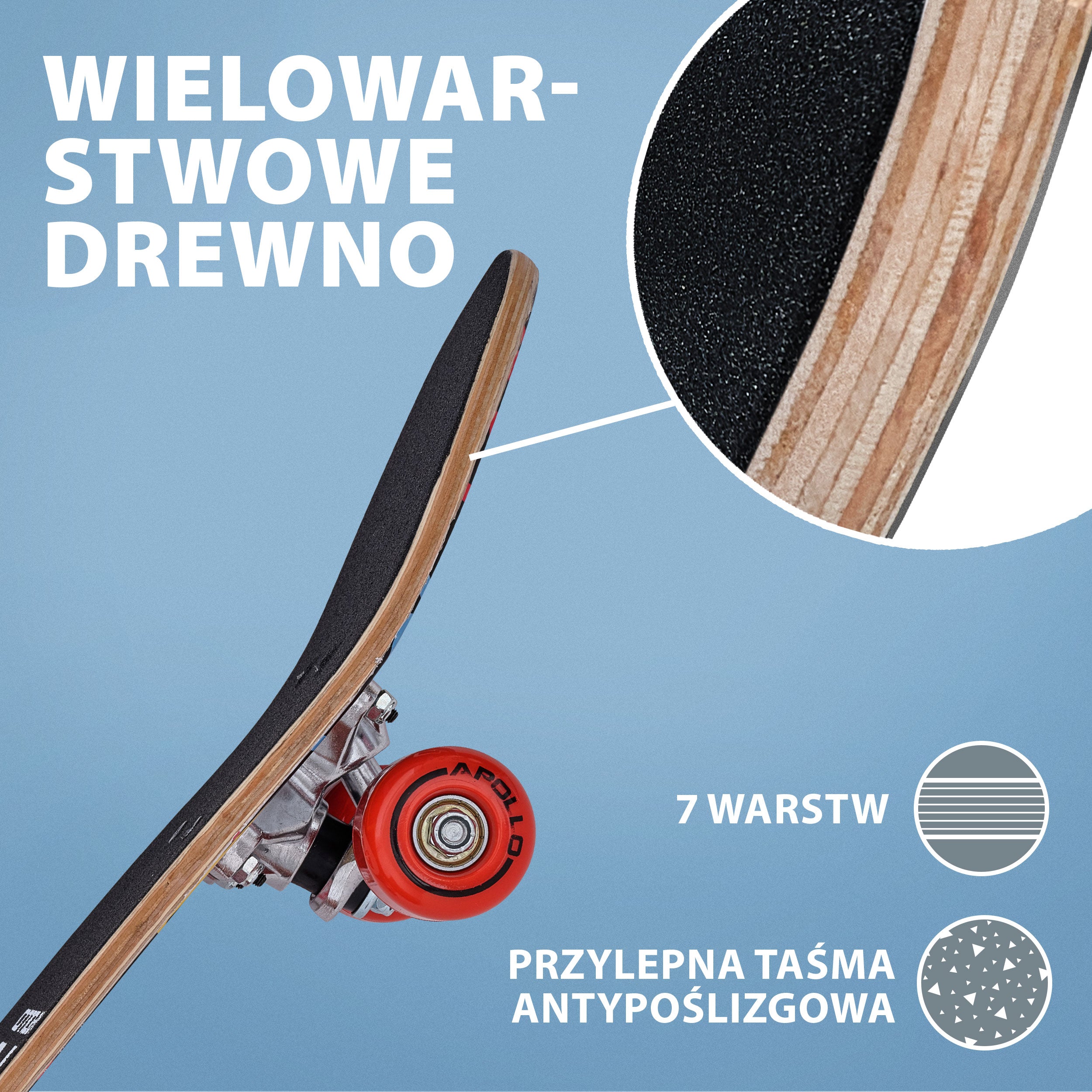 Apollo - Dziecięca deskorolka - "Ninja" - 61 cm - Ninja