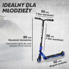 Apollo - Hulajnoga stunt "Star Pro" wysokiej jakości anodowana profesjonalna hulajnoga stunt - Niebieski