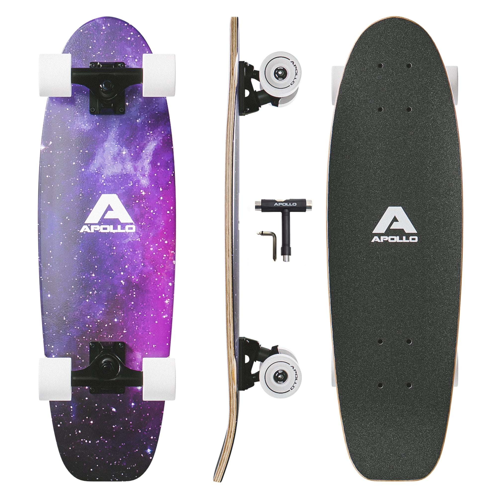 Apollo - Mini-Longboard - "Nebula Midi" - 27" Midi Cruiser - Nebula