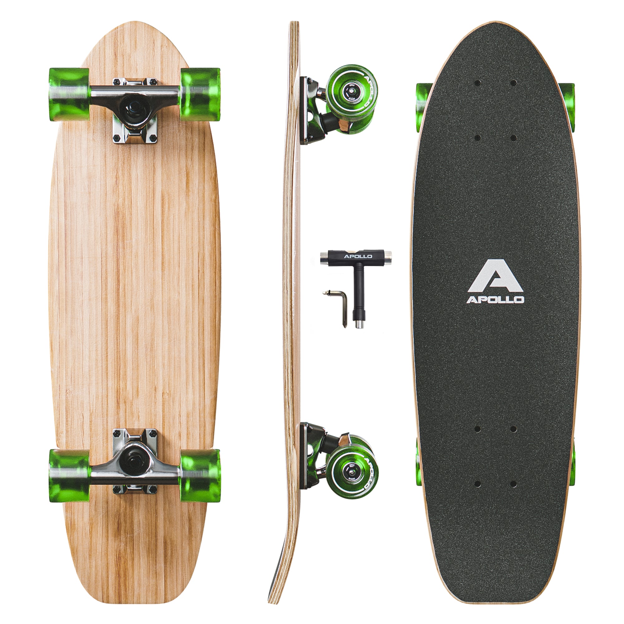 Apollo - Mini-Longboard - "Classic Green Midi" - 27" Midi Cruiser - Classic Green