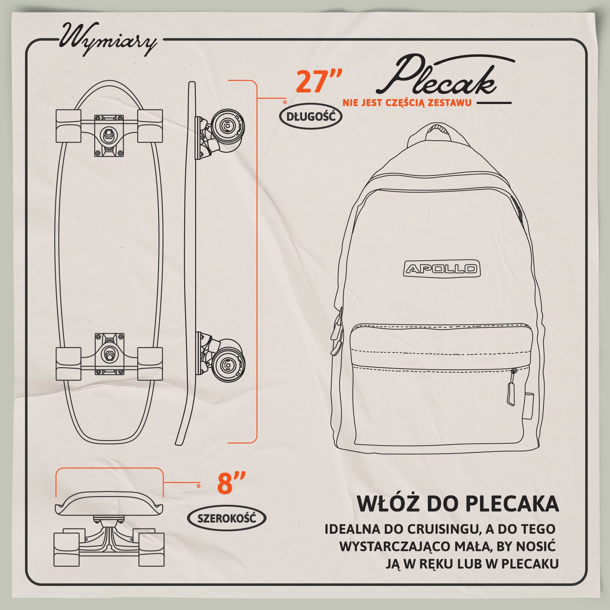 Apollo - Mini-Longboard - "Classic Green Midi" - 27" Midi Cruiser - Classic Green