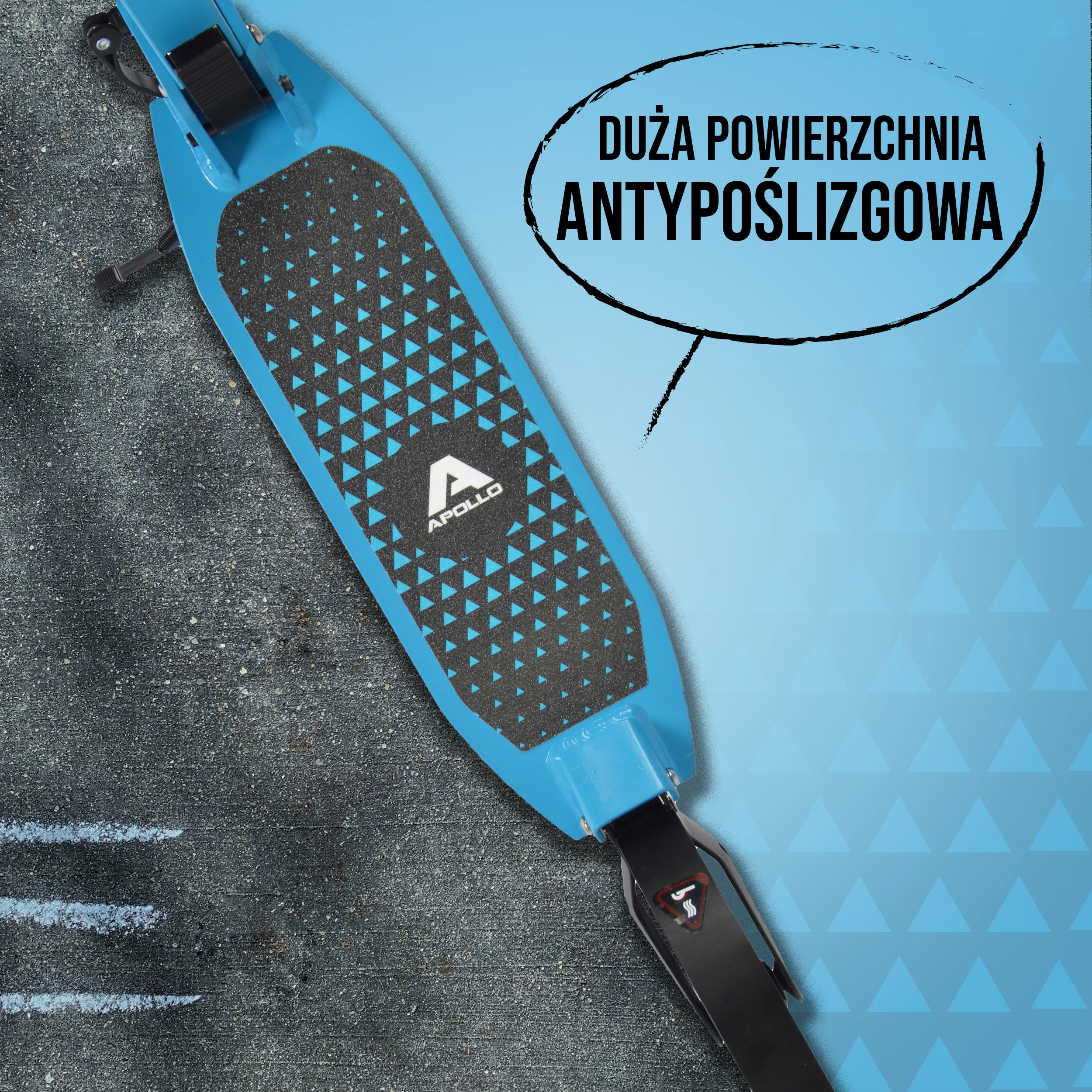 Apollo - Składana i regulowana hulajnoga miejska „Spectre” - Luksusowy Cityroller z podwójnym zawieszeniem - Niebieski