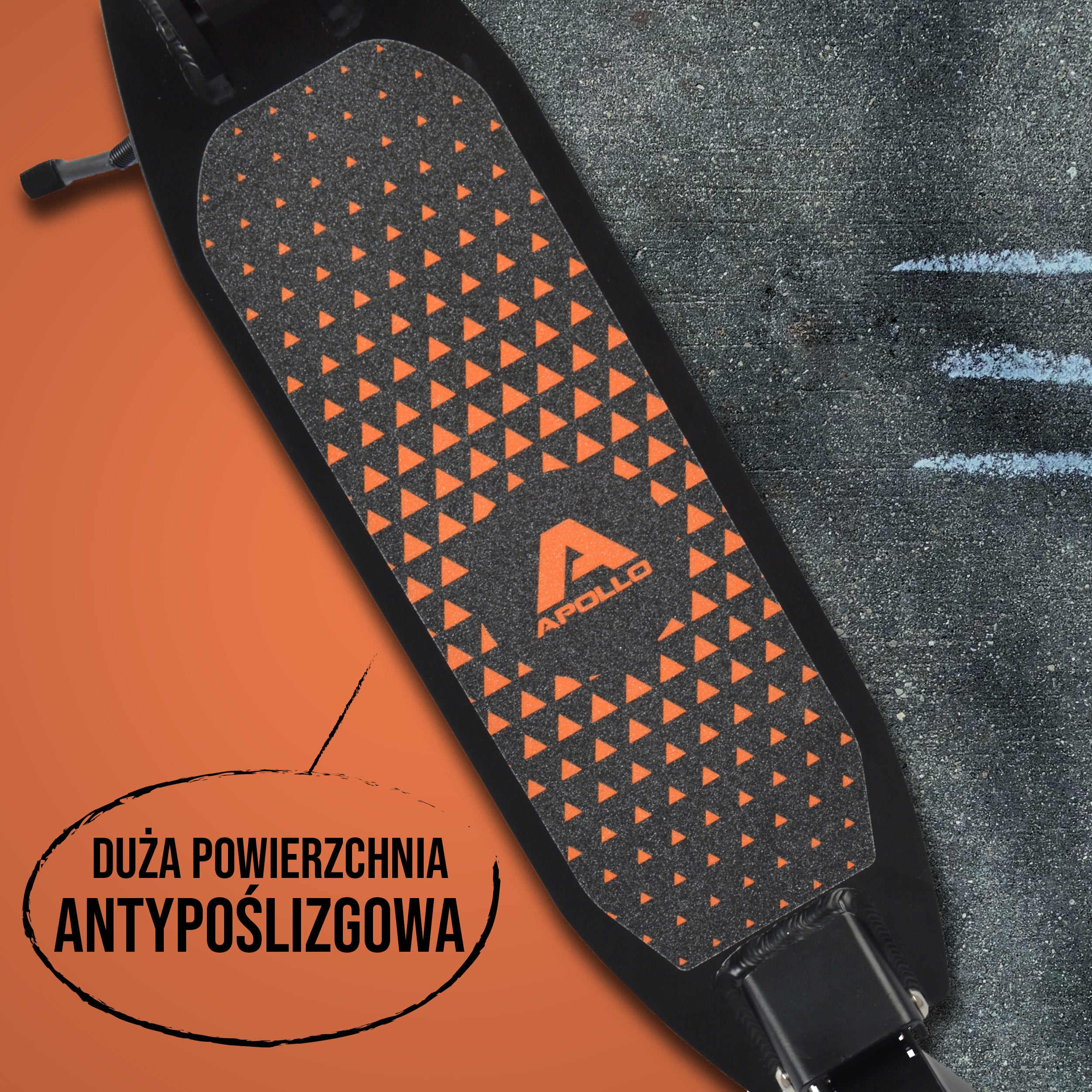 Apollo - Składana i regulowana hulajnoga miejska „Spectre” - Luksusowy Cityroller z podwójnym zawieszeniem - Pomarańczowy