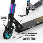 Apollo - High-end hulajnoga stunt "Genesis Pro X" z łożyskami ABEC 9 - Tęczowy