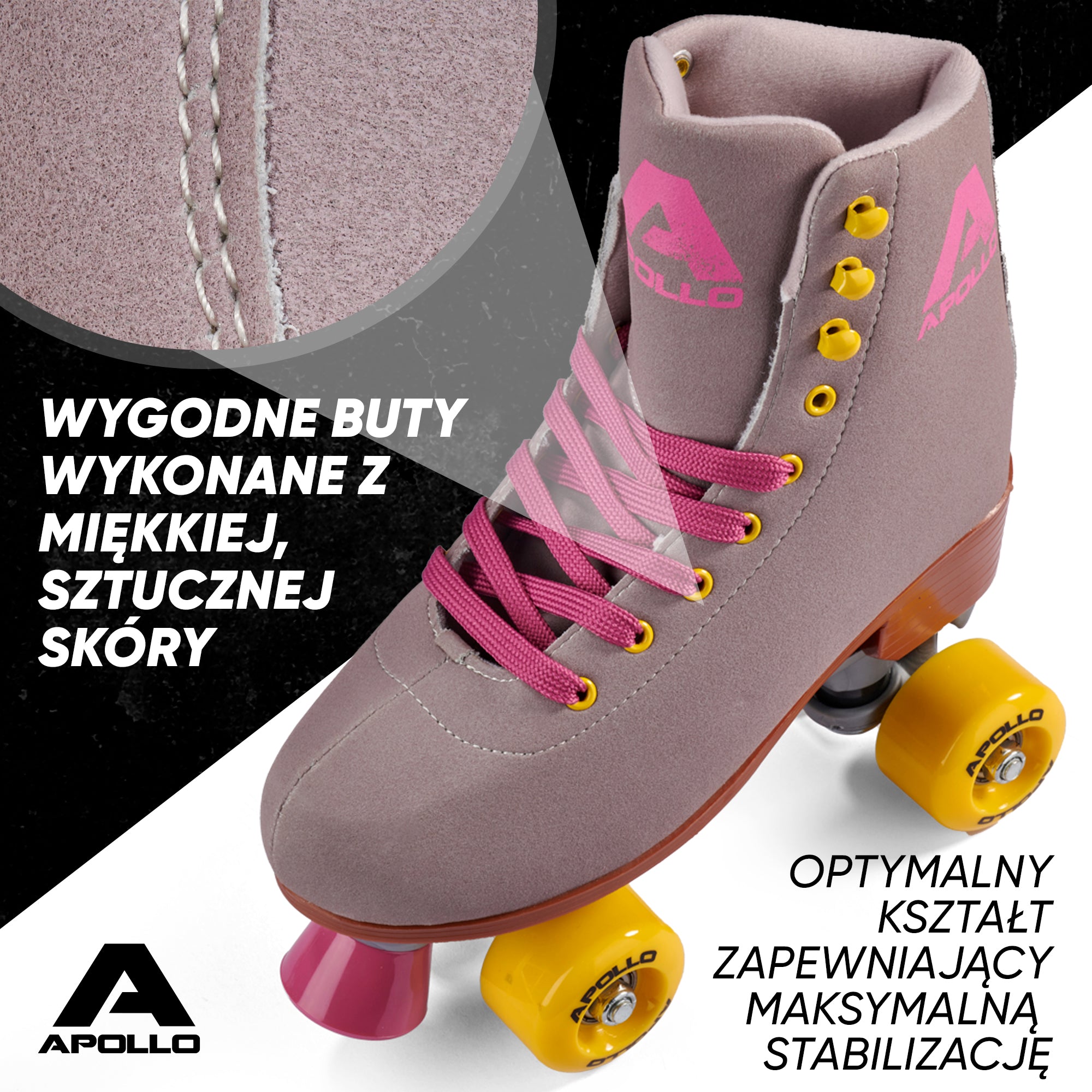 Apollo - Classic Roller wrotki dla dzieci i dorosłych - Nightfever - L (39-42)