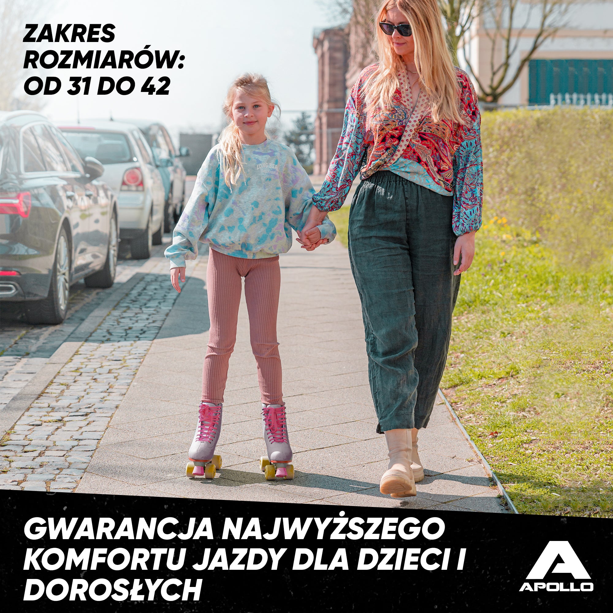 Apollo - Classic Roller wrotki dla dzieci i dorosłych - Nightfever - L (39-42)