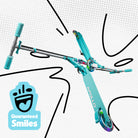 Apollo - Hulajnoga miejska z amortyzacją „Skyracer” składana, z regulowaną wysokością kierownicy koła 145mm - Turkusowy