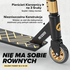 Apollo - Hulajnoga stunt „Genius Pro" - wytrzymała hulajnoga dla dzieci z łożyskami ABEC 9 - Czarny Złoty