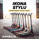 Apollo - Hulajnoga stunt „Genius Pro" - wytrzymała hulajnoga dla dzieci z łożyskami ABEC 9 - Czarny Złoty