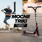 Apollo - Hulajnoga stunt „Genius Pro" - wytrzymała hulajnoga dla dzieci z łożyskami ABEC 9 - Czerwony