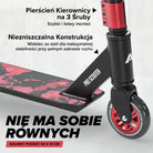 Apollo - Hulajnoga stunt „Genius Pro" - wytrzymała hulajnoga dla dzieci z łożyskami ABEC 9 - Czerwony