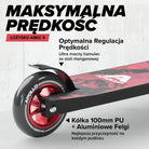 Apollo - Hulajnoga stunt „Genius Pro" - wytrzymała hulajnoga dla dzieci z łożyskami ABEC 9 - Czerwony