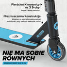 Apollo - Hulajnoga stunt „Genius Pro" - wytrzymała hulajnoga dla dzieci z łożyskami ABEC 9 - Czarny Niebieski