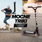 Apollo - Hulajnoga stunt „Genius Pro" - wytrzymała hulajnoga dla dzieci z łożyskami ABEC 9 - Czarny Zielony