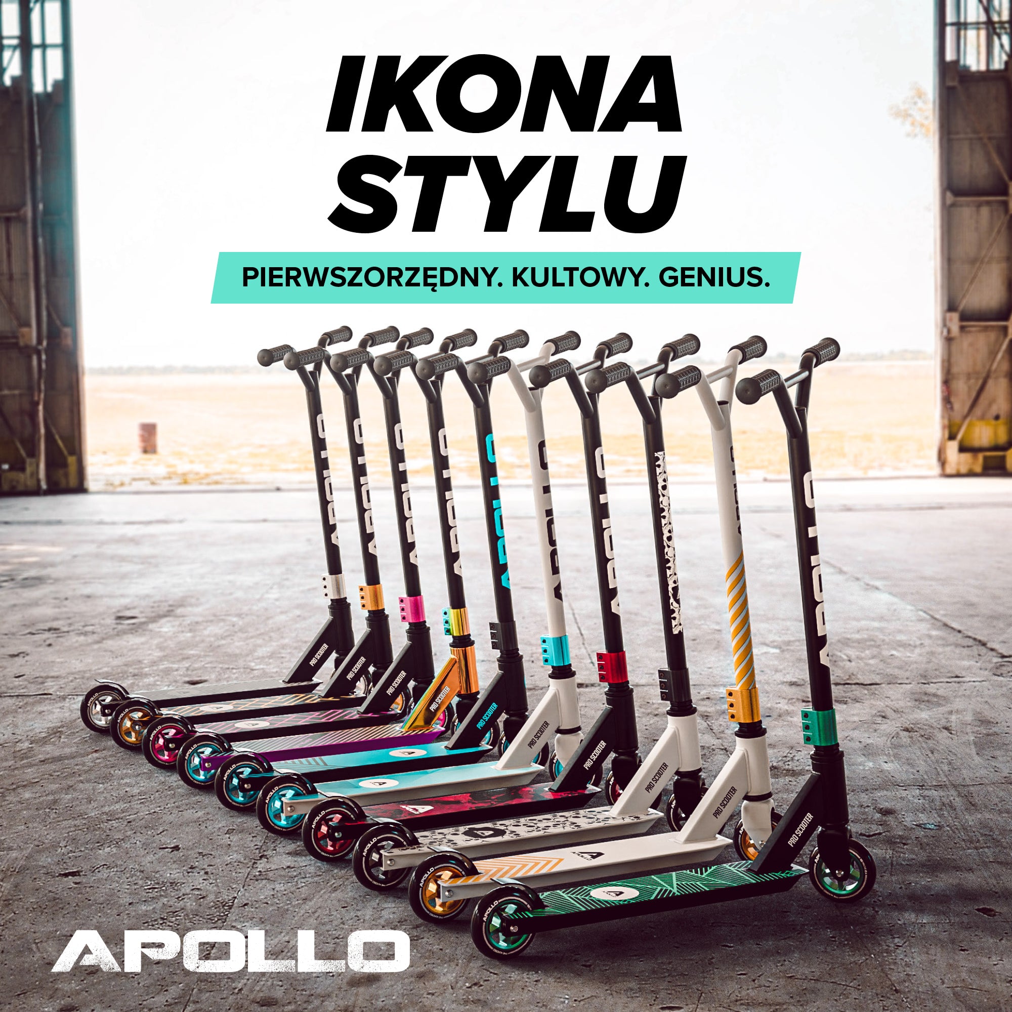 Apollo - Hulajnoga stunt „Genius Pro" - wytrzymała hulajnoga dla dzieci z łożyskami ABEC 9 - Czarny Zielony