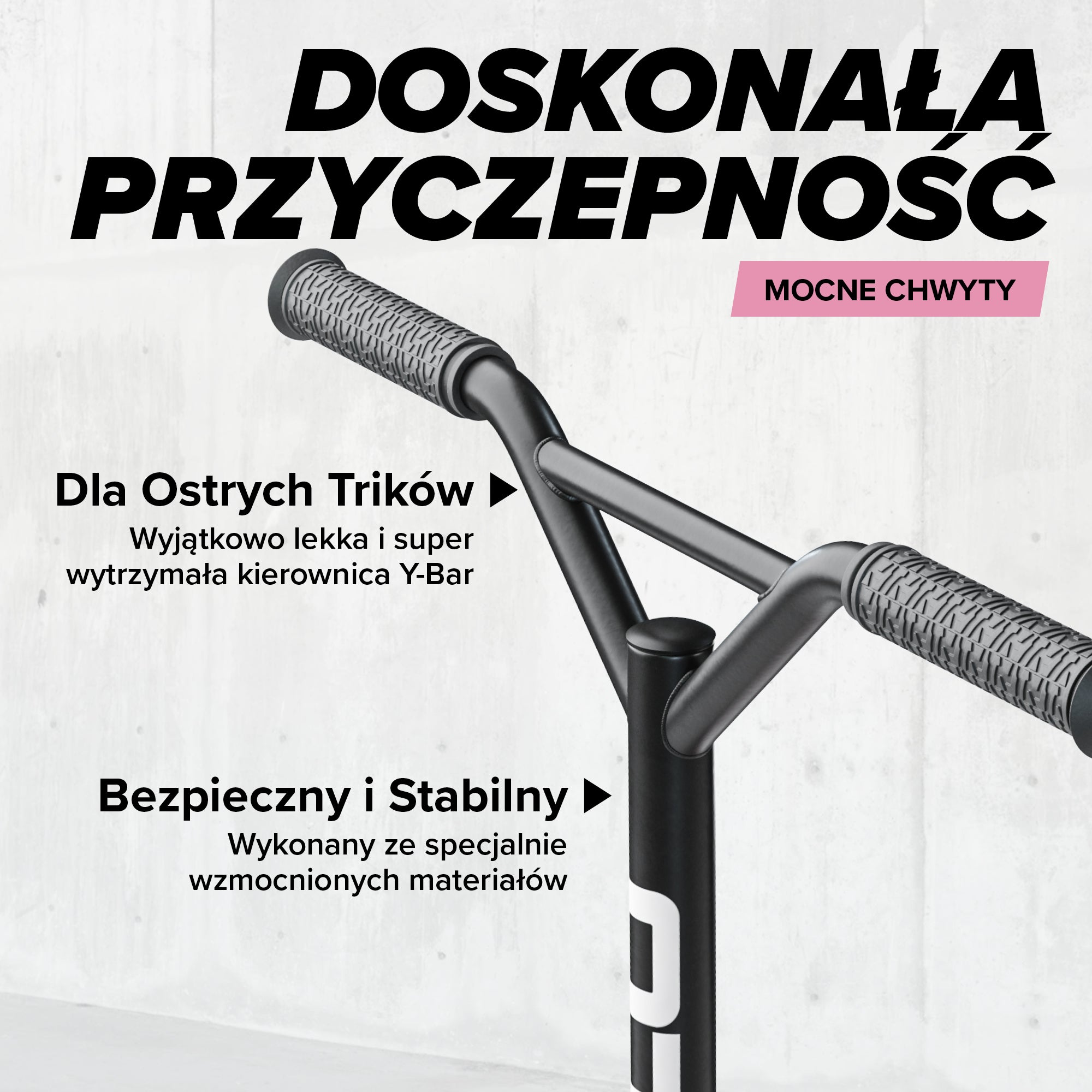 Apollo - Hulajnoga stunt „Genius Pro" - wytrzymała hulajnoga dla dzieci z łożyskami ABEC 9 - Czarny Różowy