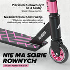 Apollo - Hulajnoga stunt „Genius Pro" - wytrzymała hulajnoga dla dzieci z łożyskami ABEC 9 - Czarny Różowy