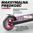 Apollo - Hulajnoga stunt „Genius Pro" - wytrzymała hulajnoga dla dzieci z łożyskami ABEC 9 - Czarny Różowy