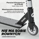 Apollo - Hulajnoga stunt „Genius Pro" - wytrzymała hulajnoga dla dzieci z łożyskami ABEC 9 - Czarny Srebrny