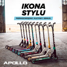 Apollo - Hulajnoga stunt „Genius Pro" - wytrzymała hulajnoga dla dzieci z łożyskami ABEC 9 - Biały Niebieski