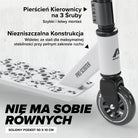 Apollo - Hulajnoga stunt „Genius Pro" - wytrzymała hulajnoga dla dzieci z łożyskami ABEC 9 - Biały w czaszki