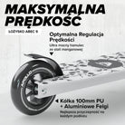 Apollo - Hulajnoga stunt „Genius Pro" - wytrzymała hulajnoga dla dzieci z łożyskami ABEC 9 - Biały w czaszki