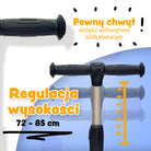 Apollo - Hulajnoga dla dzieci "KidsPro4" składana hulajnoga LED - Czarny