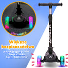 Apollo - Hulajnoga dla dzieci "KidsPro4" składana hulajnoga LED - Czarny