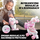 Apollo - Super Quad regulowane wrotki dla dzieci - biały/różowy - L (39-42)