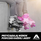 Apollo - Super Quad regulowane wrotki dla dzieci - biały/różowy - L (39-42)